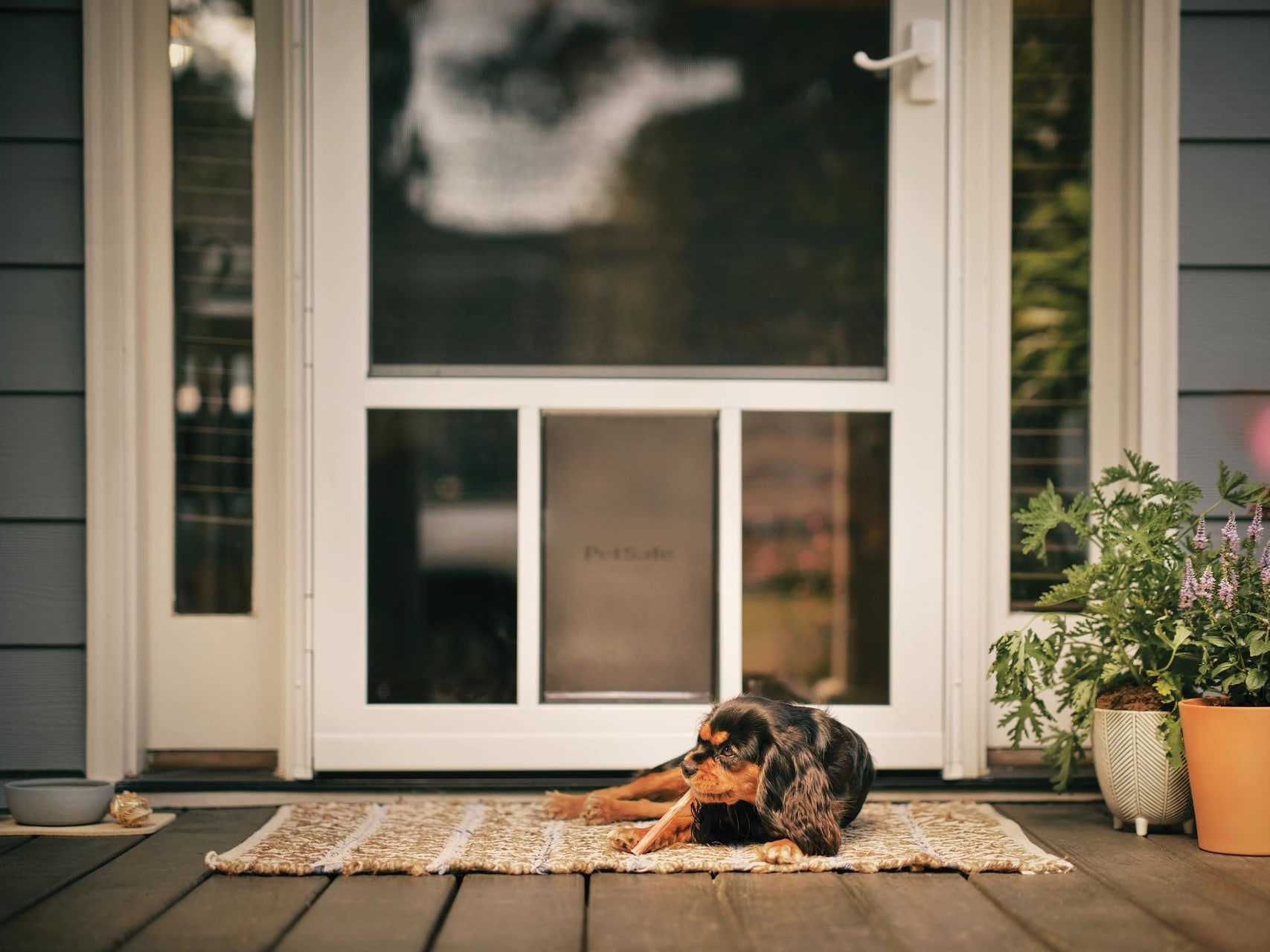 White Larson Signature Pet Door Larson 37078031 32 X 81-Inch X